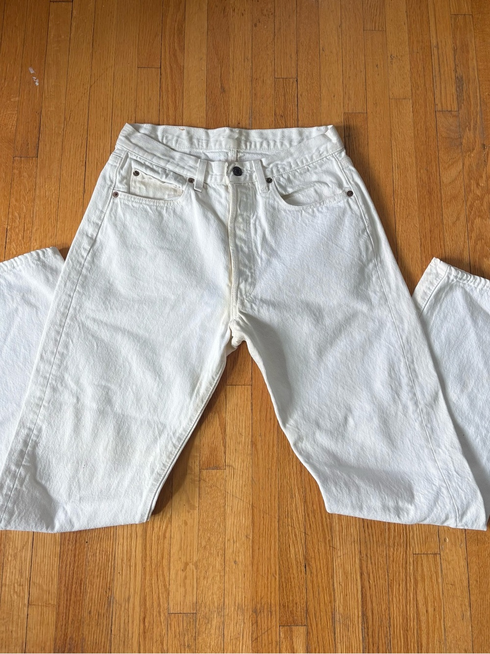 Levi's Women’s White Straight Denim Jeans